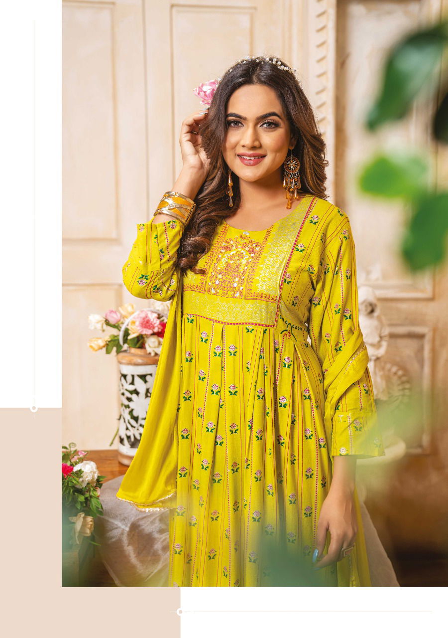 Wanna Paheli 2 Fancy Festive Wear Heavy Rayon Kurtis With Dupatta Collection